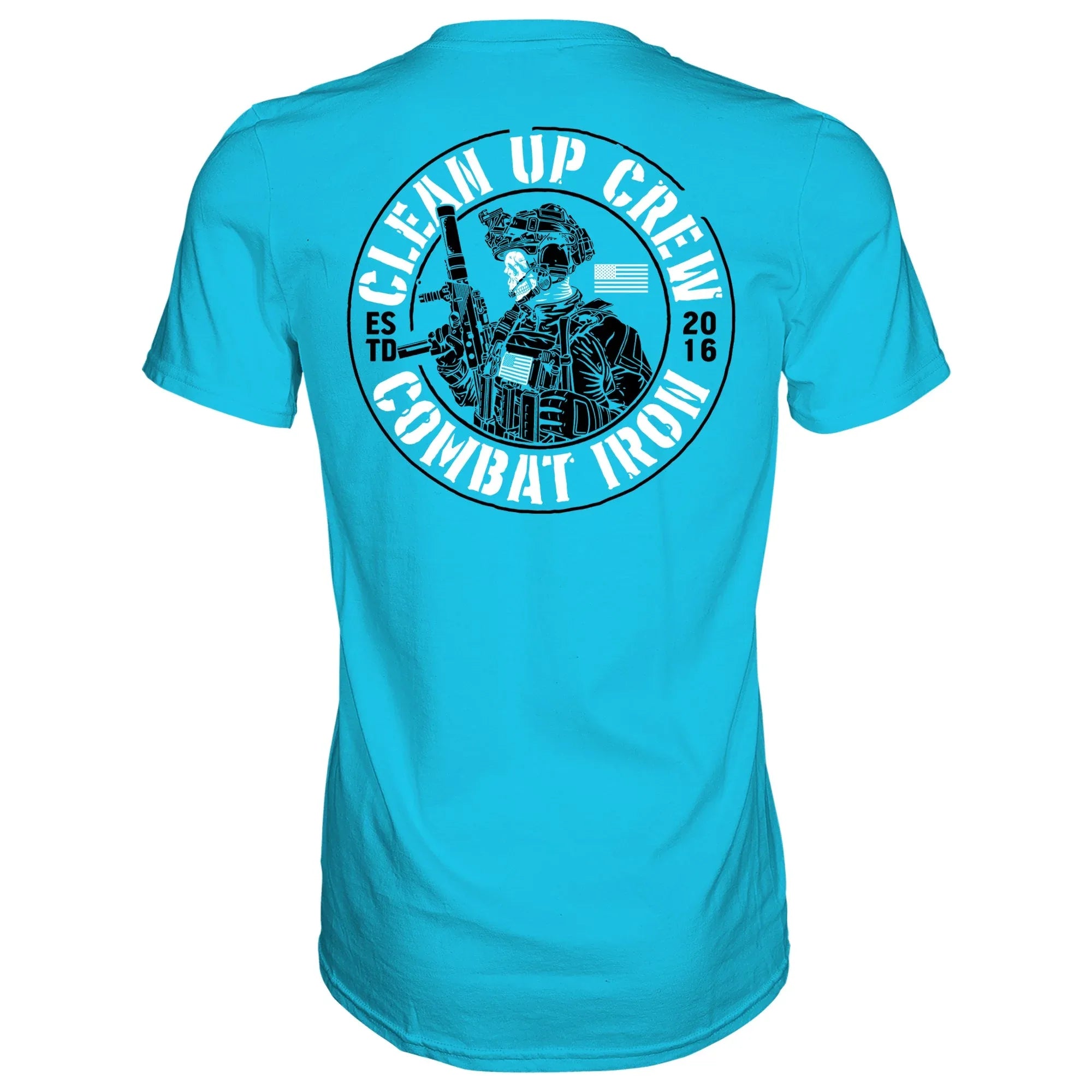 Clean up Crew Operator Skull Men's T-Shirt - Combat Iron Apparel Co.