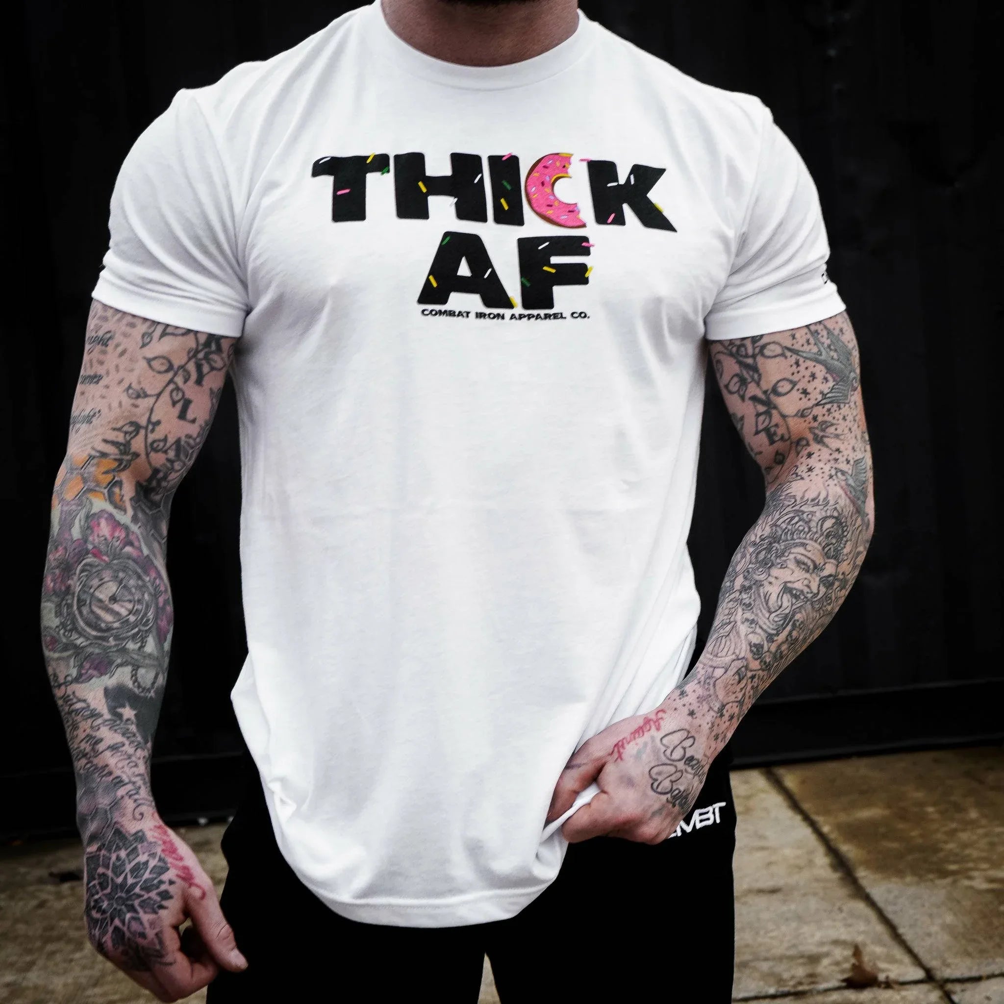 Thick Af Donut Edition Men's T-Shirt - Combat Iron Apparel Co.
