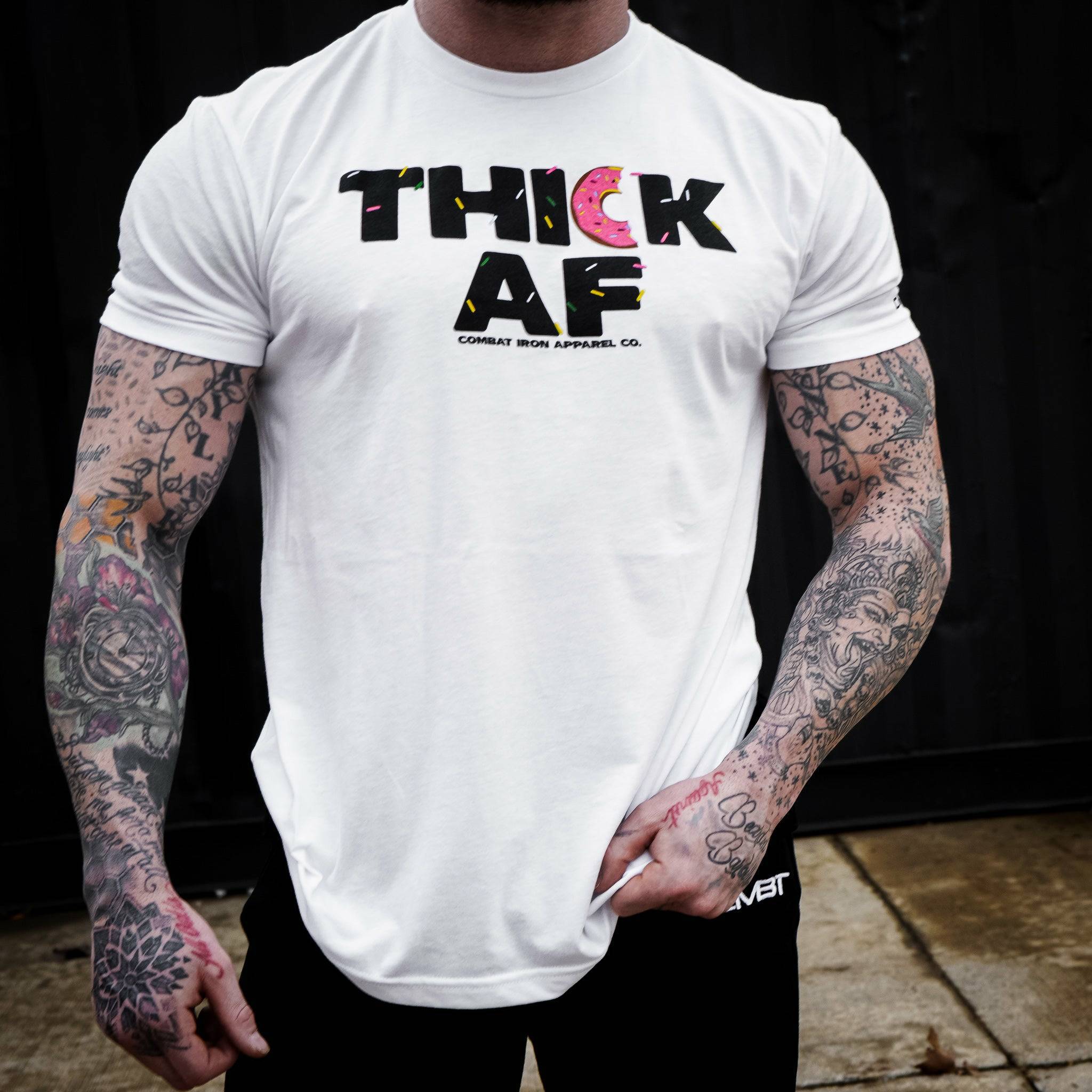 Thick Af Donut Edition Men's T-Shirt - Combat Iron Apparel Co.