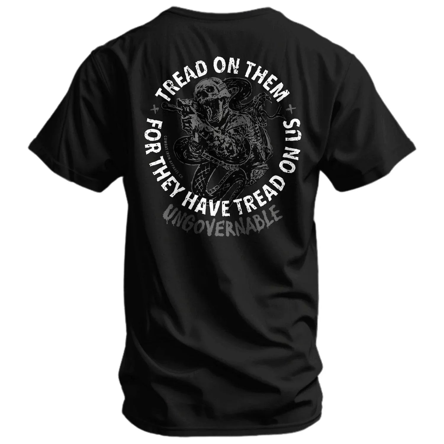 Tread On Them Skull | Ungovernable Men's T-Shirt - Combat Iron Apparel Co.