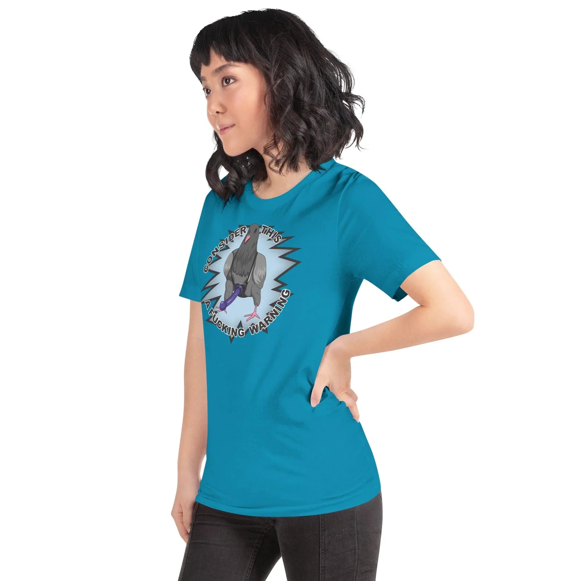 Tactical Gear Junkie Consider this a warning pigeon Unisex t-shirt