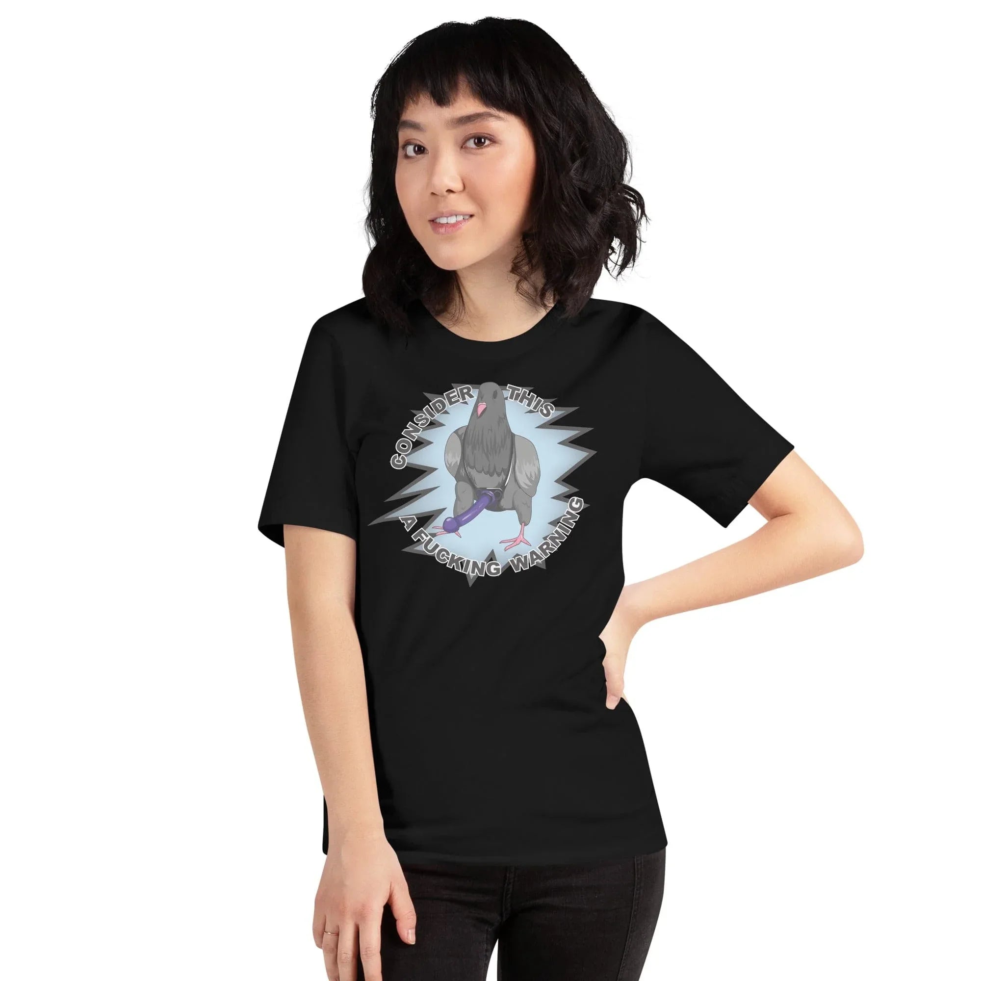 Tactical Gear Junkie Black / XS Consider this a warning pigeon Unisex t-shirt