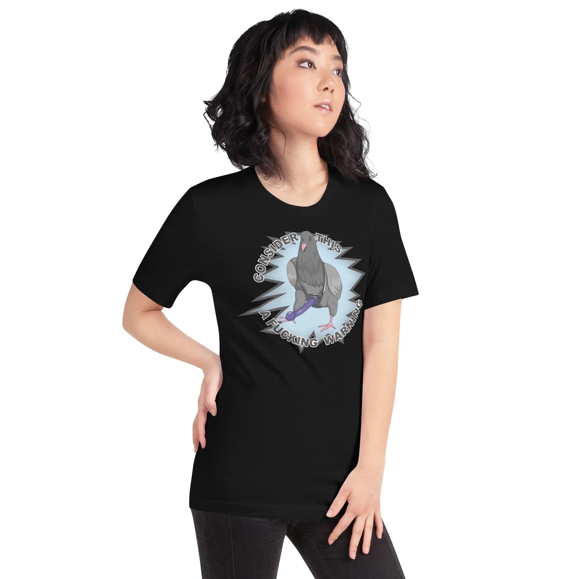 Tactical Gear Junkie Consider this a warning pigeon Unisex t-shirt
