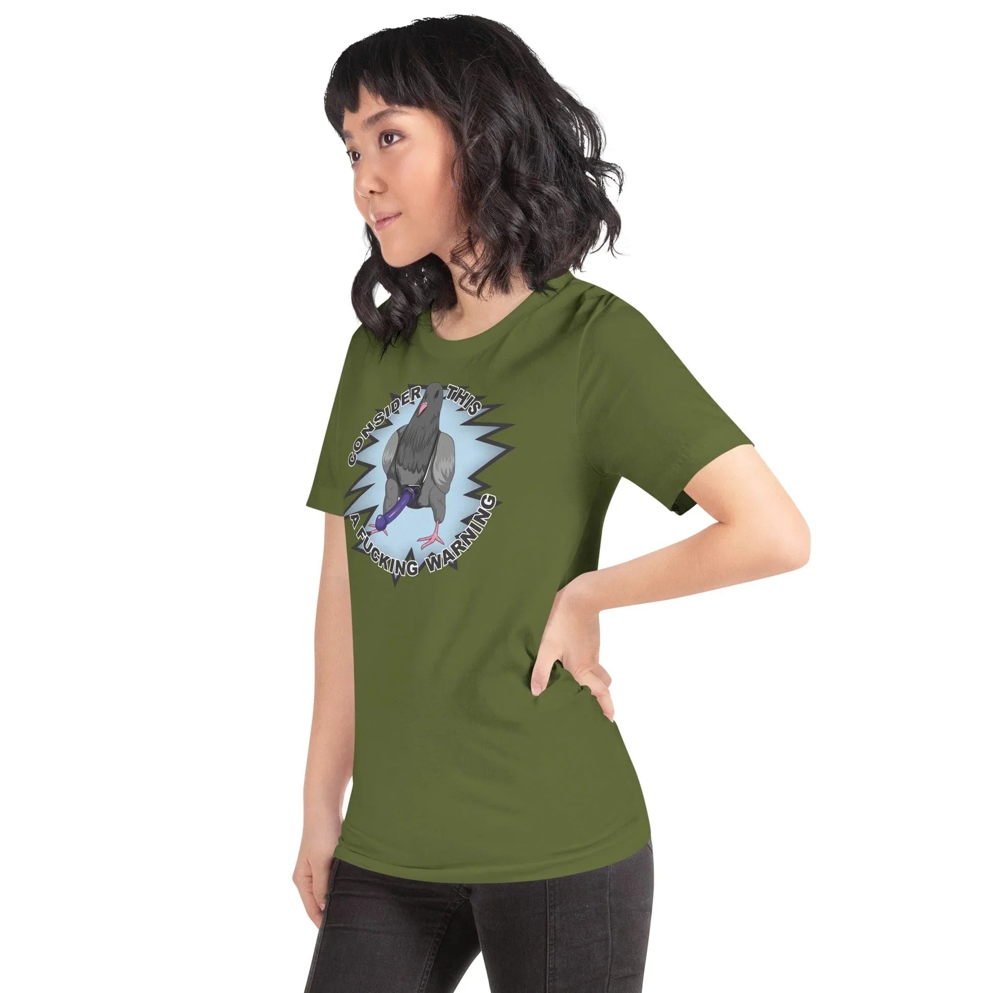 Tactical Gear Junkie Consider this a warning pigeon Unisex t-shirt