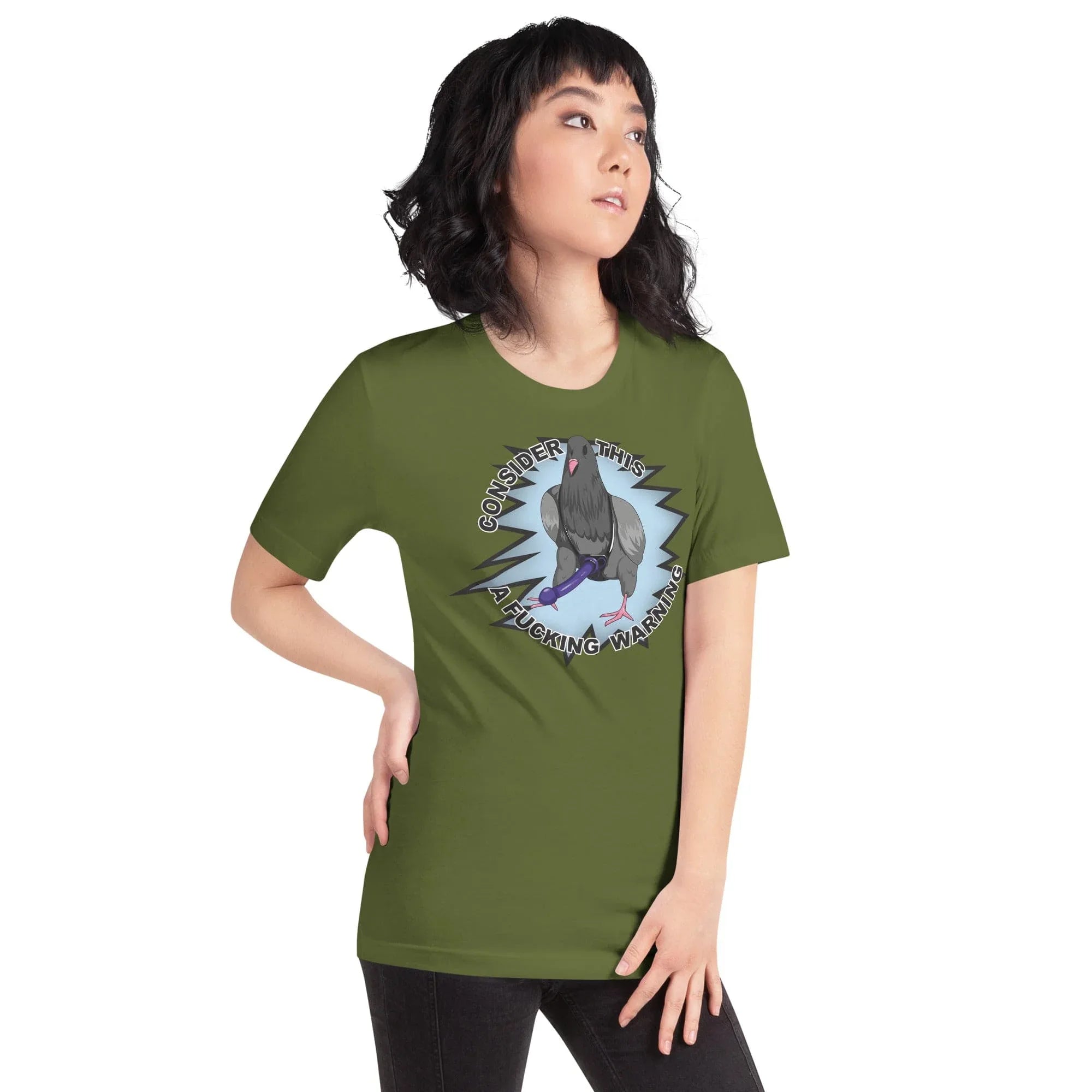 Tactical Gear Junkie Consider this a warning pigeon Unisex t-shirt