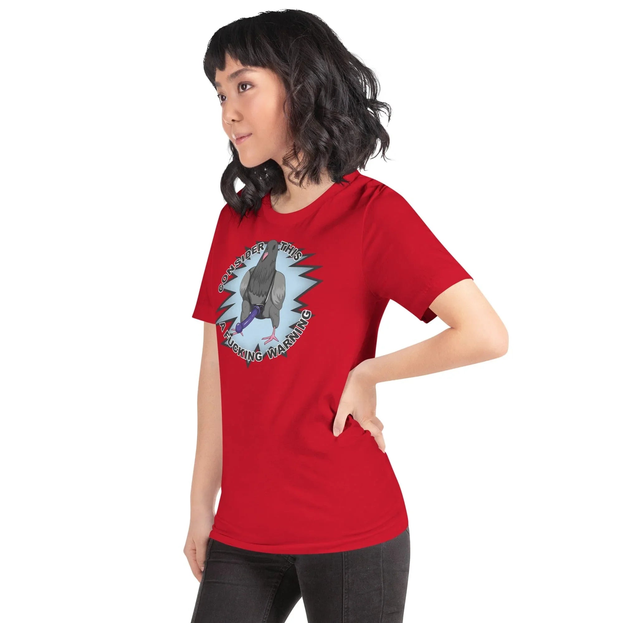 Tactical Gear Junkie Consider this a warning pigeon Unisex t-shirt