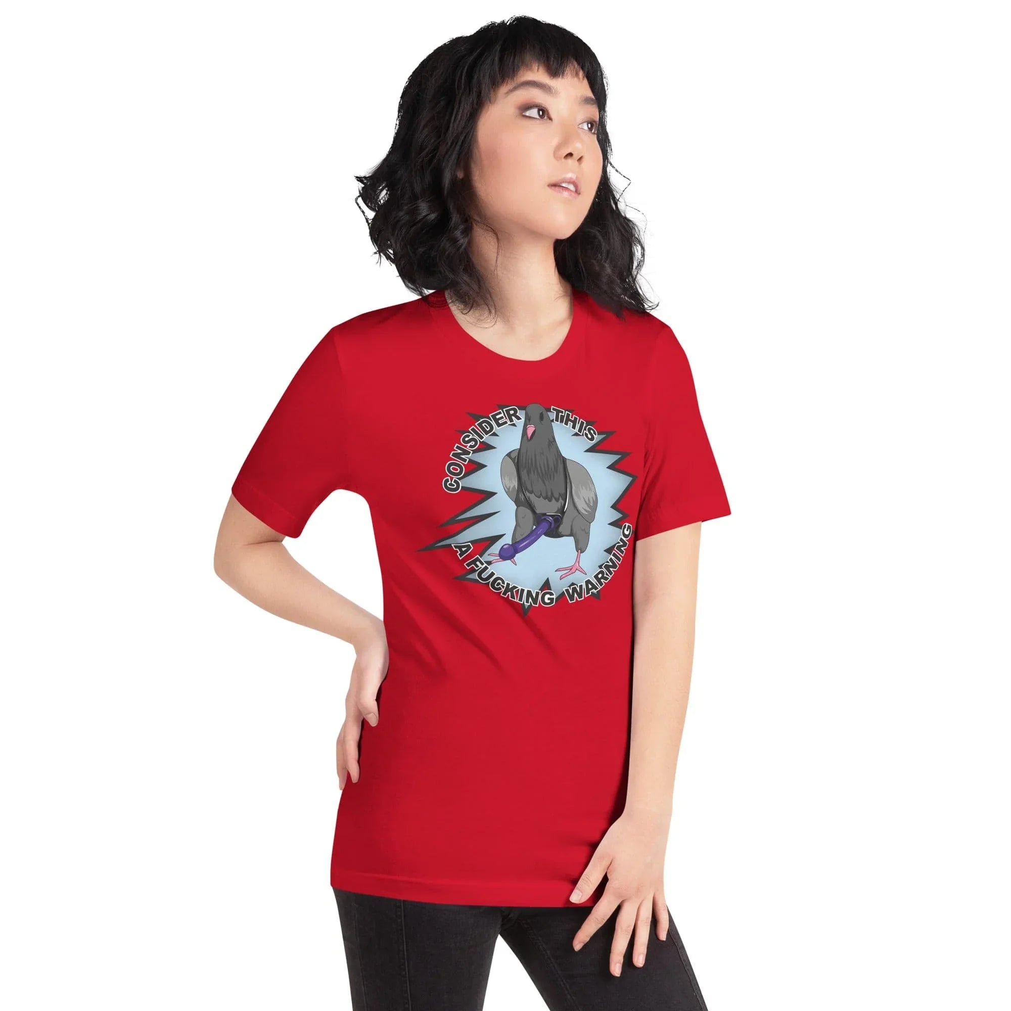 Tactical Gear Junkie Consider this a warning pigeon Unisex t-shirt