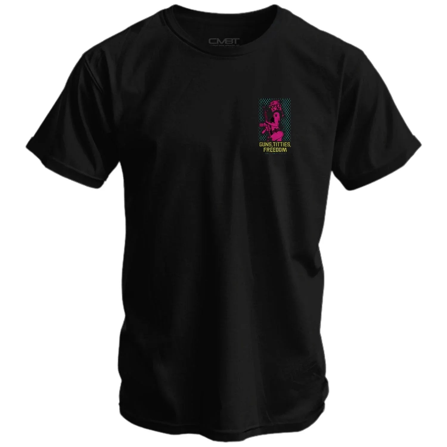 Guns, Titties, Freedom: Tactical Temptation Men's T-Shirt