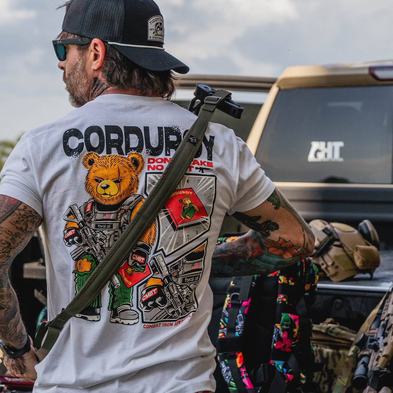 Corduroy The Bear - Don't Take No Sh*t Men's T-shirt - Combat Iron Apparel Co.