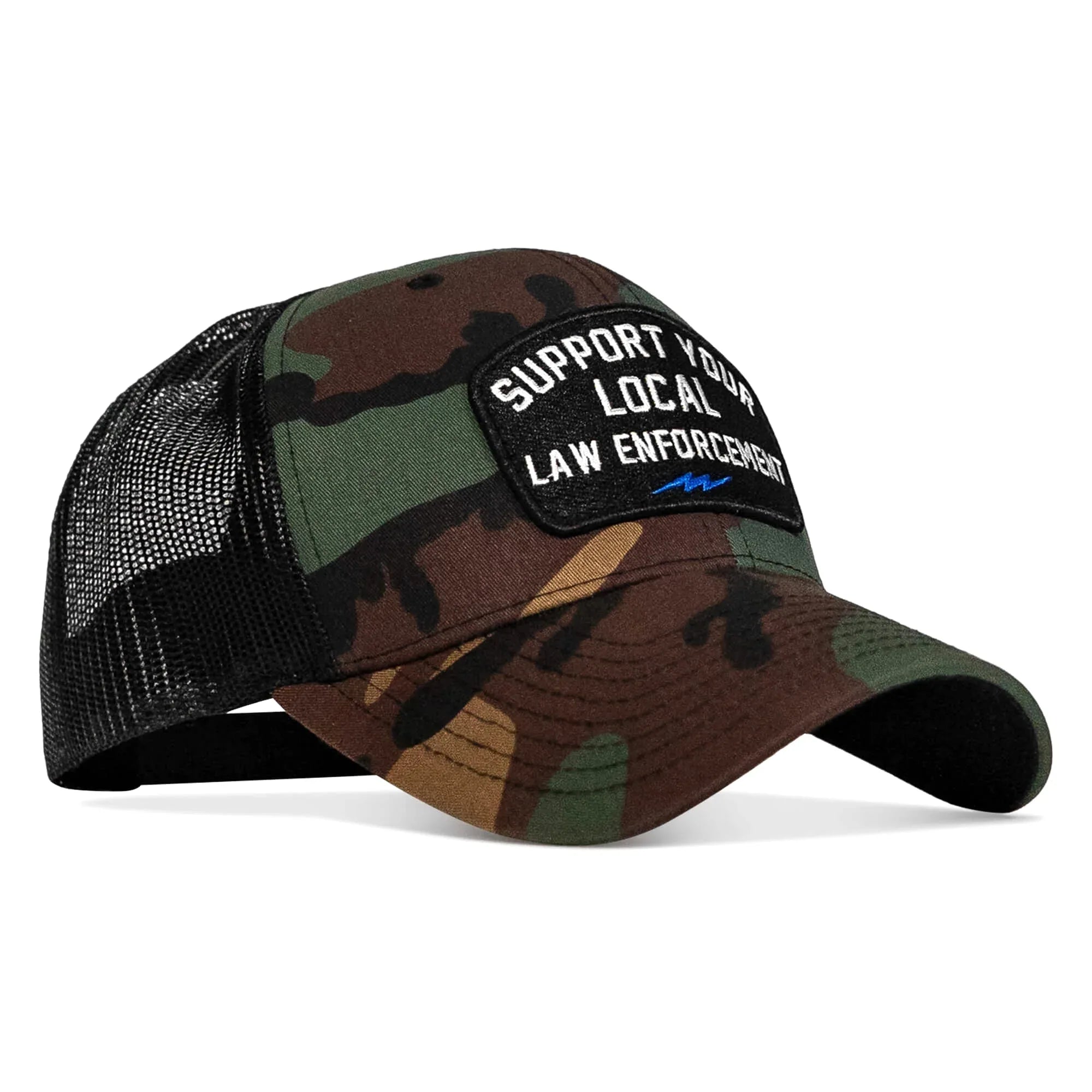 Support Your Local Law Enforcement Mid-Profile Snapback Hat - Combat Iron Apparel Co.