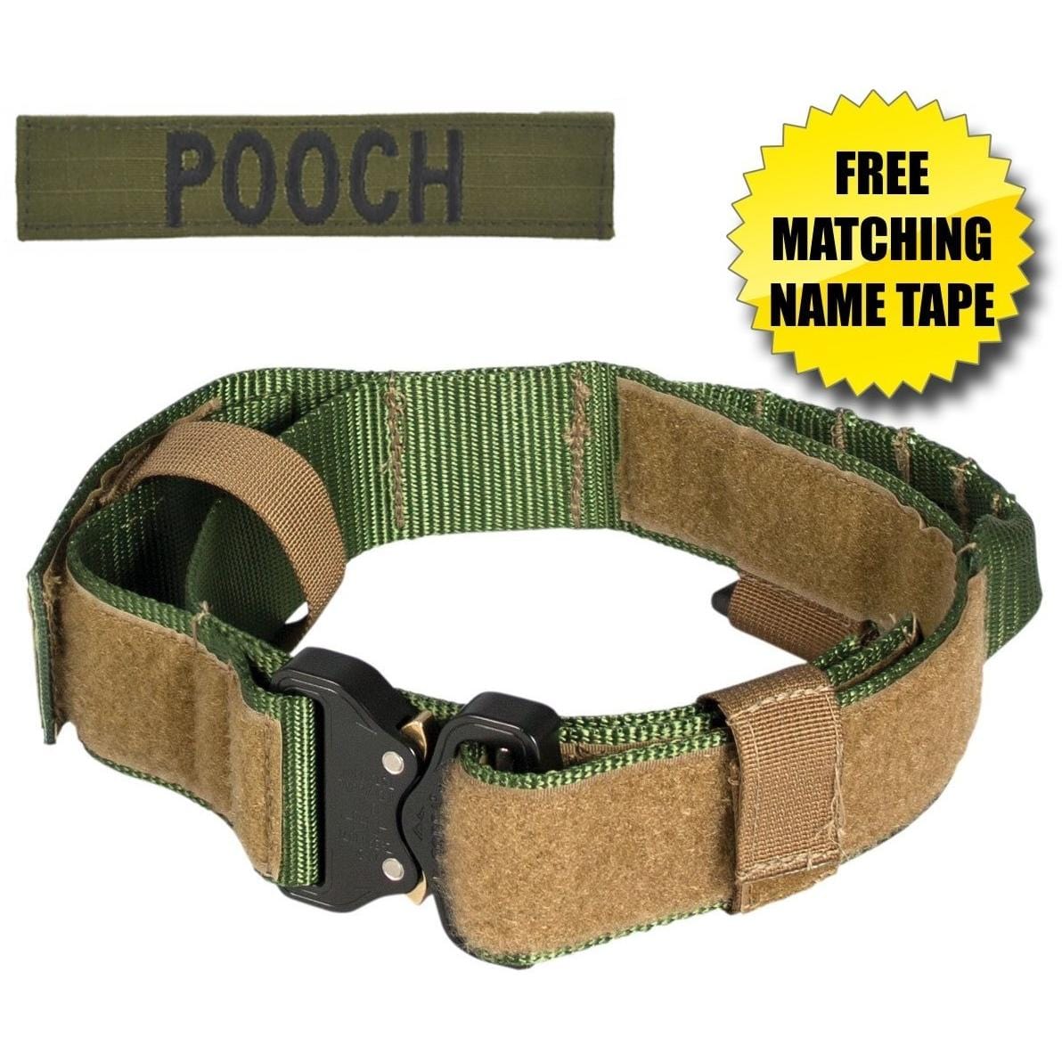 United States Tactical Tactical Gear Olive Drab United States Tactical Dog Receiver Collar with COBRA Buckle