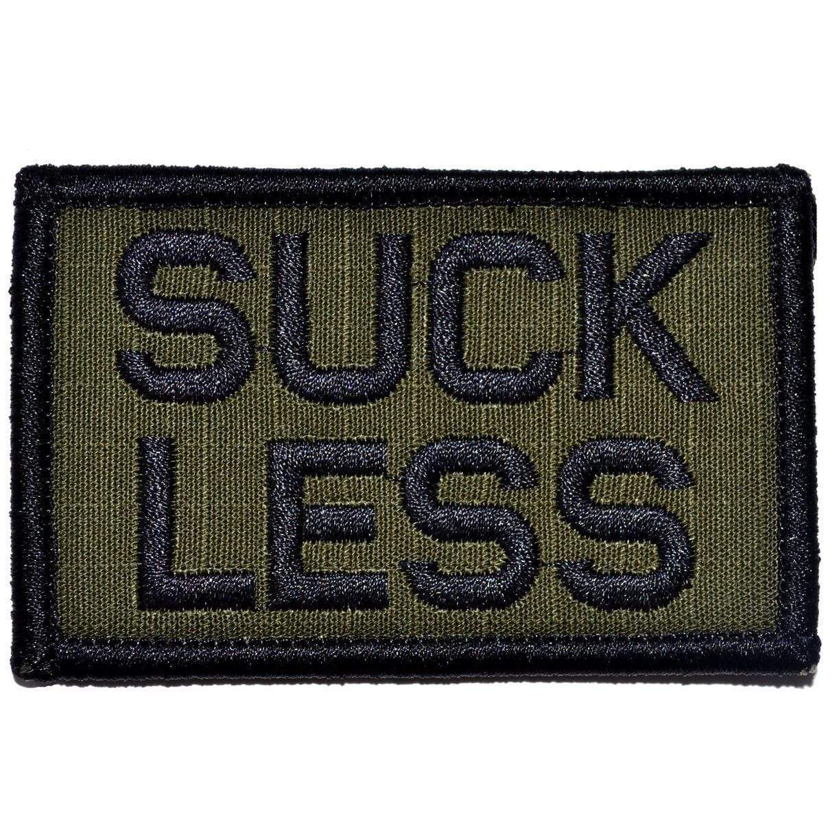 Tactical Gear Junkie Patches Olive Drab Suck Less - 2x3 Patch