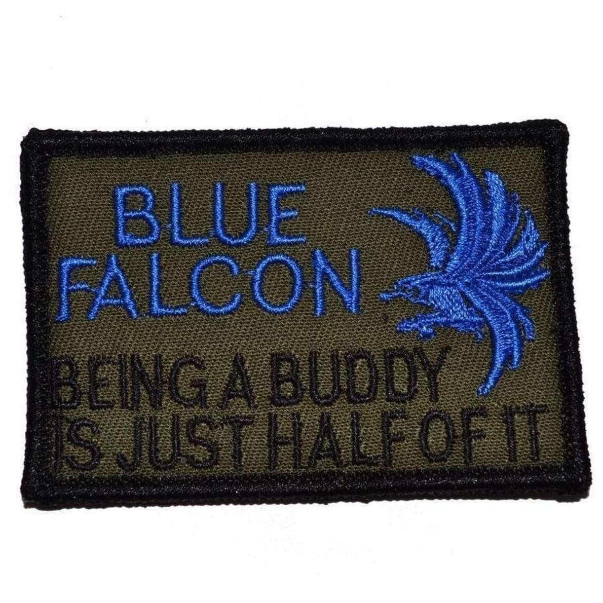 Tactical Gear Junkie Patches Olive Drab Blue Falcon - 2x3 Patch