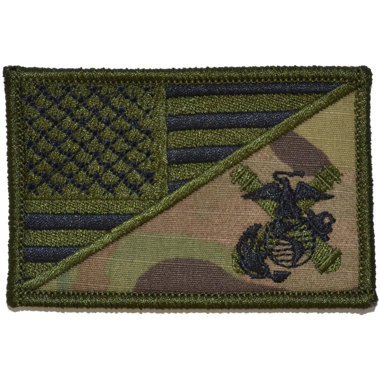 Tactical Gear Junkie Patches MultiCam USMC Artillery USA Flag - 2.25x3.5 Patch