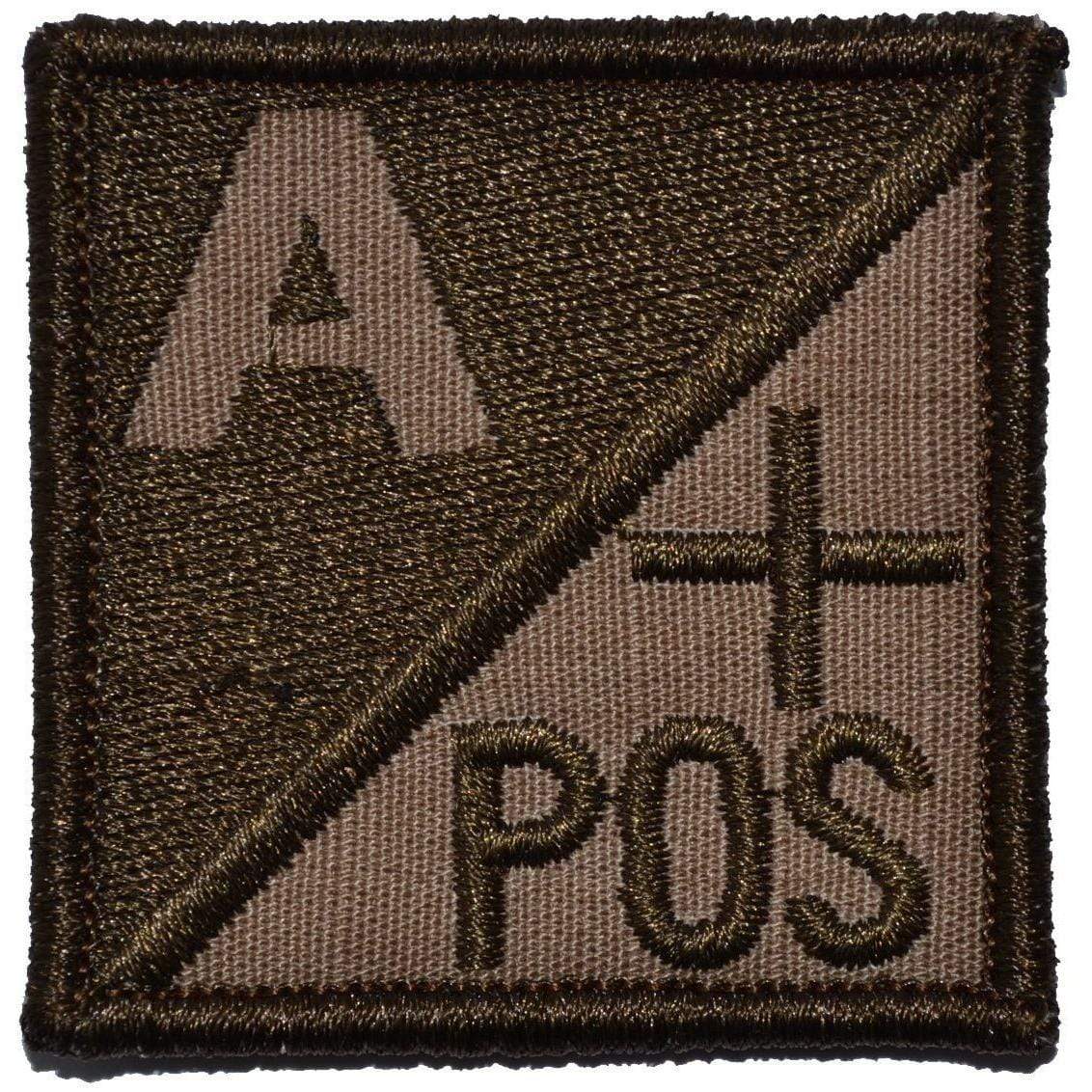 Tactical Gear Junkie Patches Coyote Brown Blood Type - Solid - 2x2 Patch