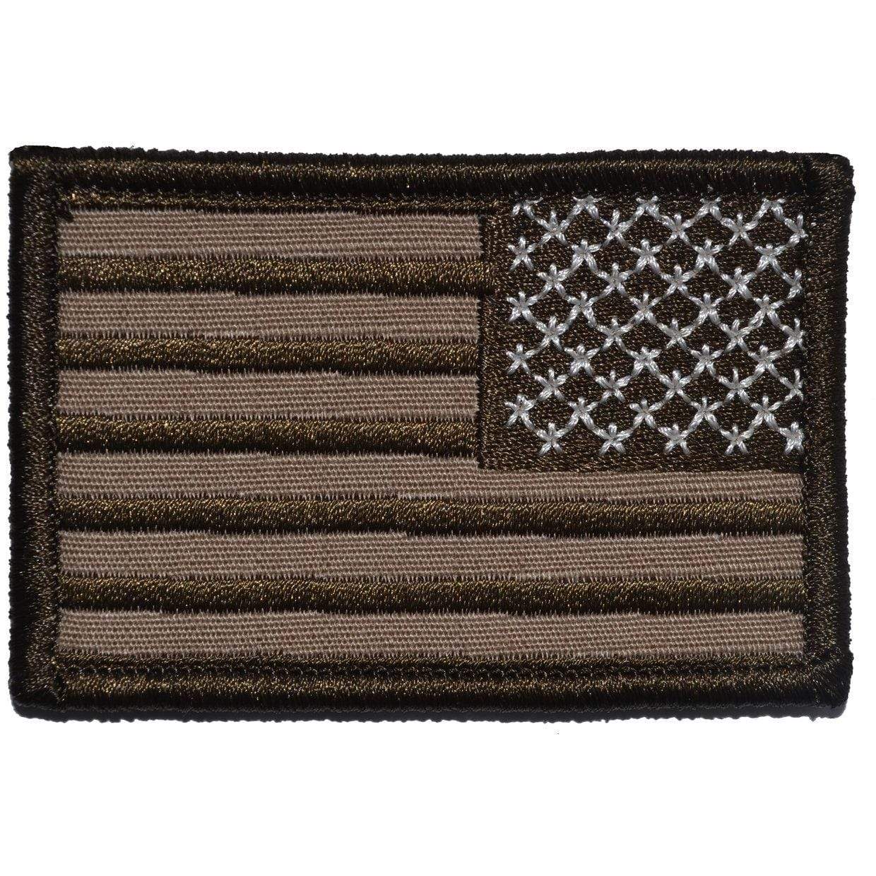 Tactical Gear Junkie Patches Right Face (Reverse) Coyote Brown US Flag - 2x3 Patch