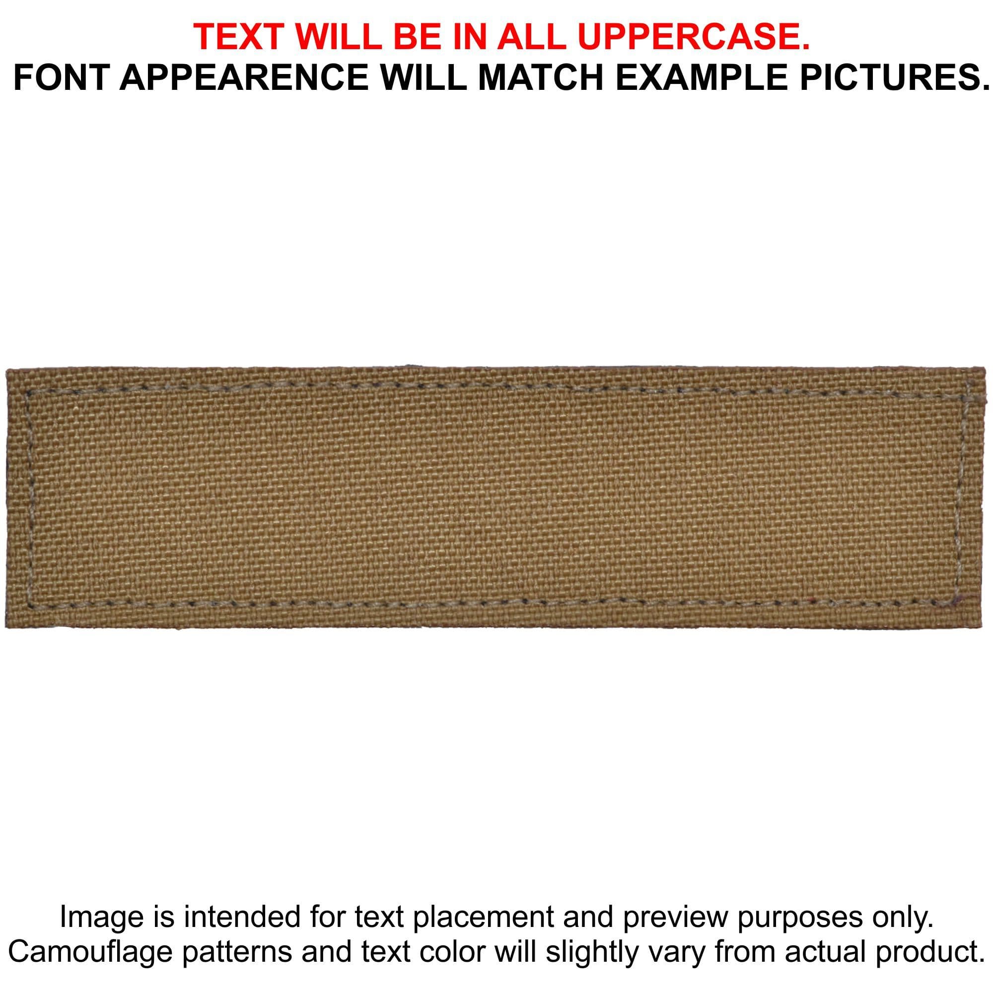 Tactical Gear Junkie Patches Coyote Brown CORDURA® Custom Heat Press Vinyl - 1x3.75 CORDURA® Patch