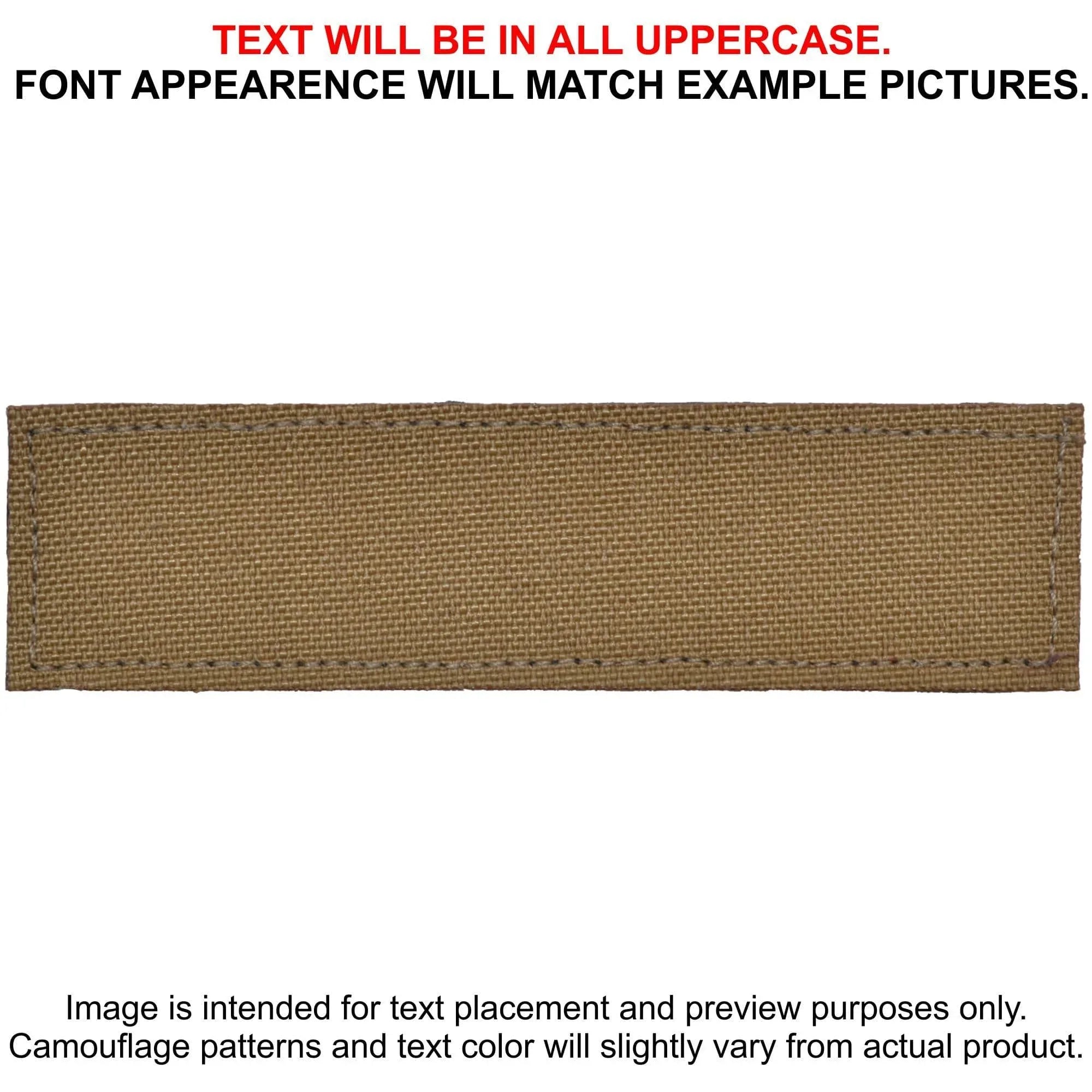 Tactical Gear Junkie Patches Coyote Brown CORDURA® Custom Heat Press Vinyl - 1x3.75 CORDURA® Patch