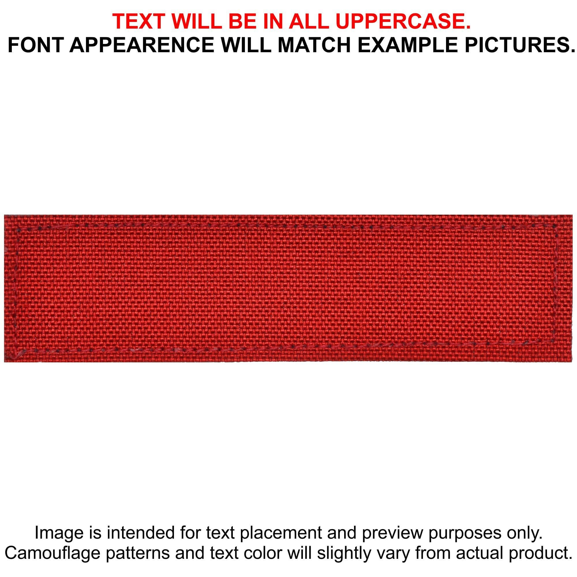 Tactical Gear Junkie Patches Red CORDURA® Custom Heat Press Vinyl - 1x3.75 CORDURA® Patch