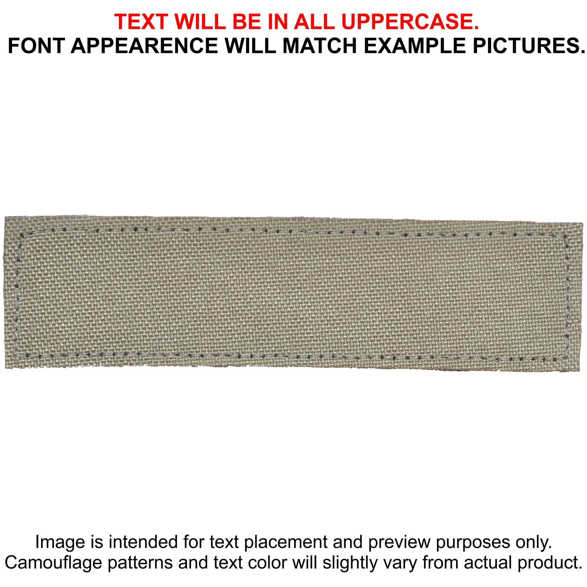 Tactical Gear Junkie Patches Tan 499 CORDURA® Custom Heat Press Vinyl - 1x3.75 CORDURA® Patch