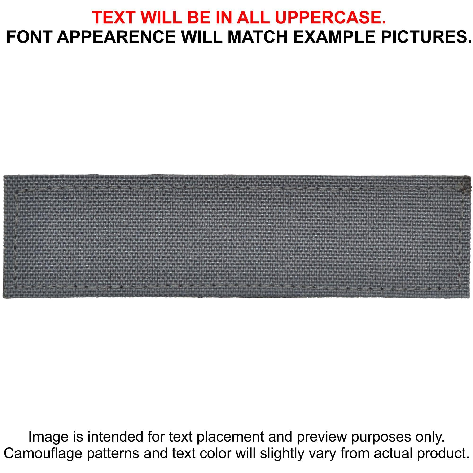 Tactical Gear Junkie Patches Wolf Gray Custom Heat Press Vinyl - 1x3.75 CORDURA® Patch