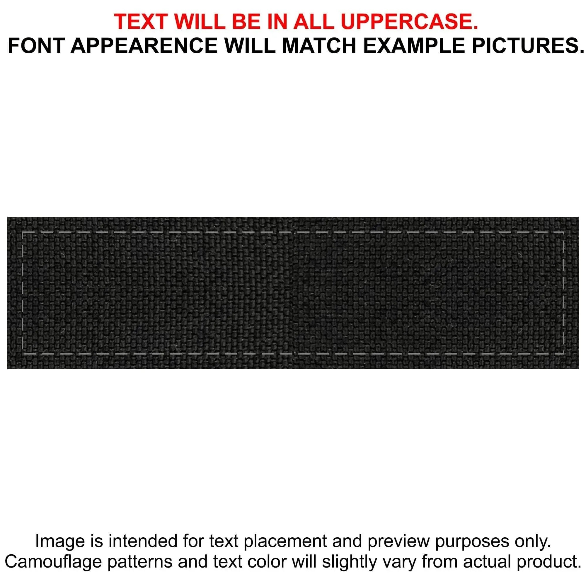 Tactical Gear Junkie Patches Black CORDURA® Custom Heat Press Vinyl - 1x3.75 CORDURA® Patch