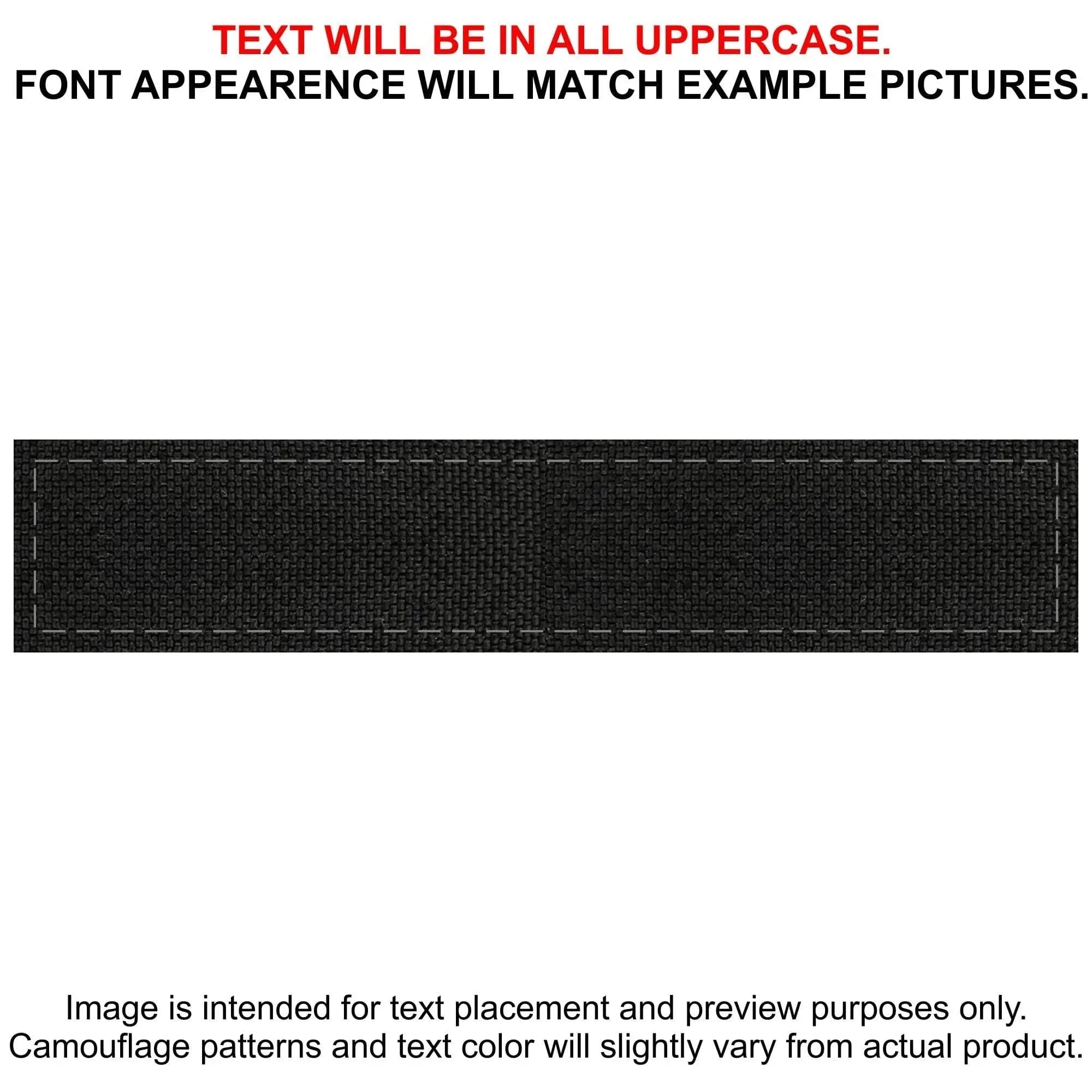Tactical Gear Junkie Patches Black CORDURA® Custom Heat Press Vinyl - 1x5 CORDURA® Patch
