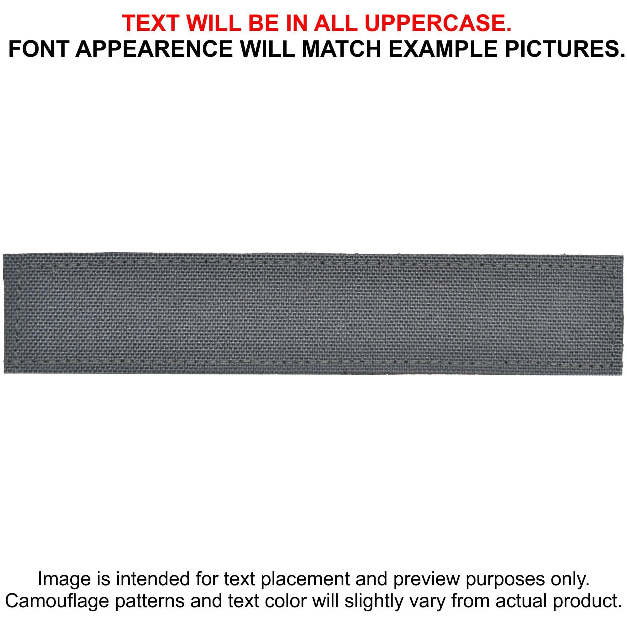 Tactical Gear Junkie Patches Wolf Gray Custom Heat Press Vinyl - 1x5 CORDURA® Patch