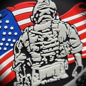 Tactical Gear Junkie Patches Full Color Land of the Free Because of the Brave - 3.75 inch PVC Patch
