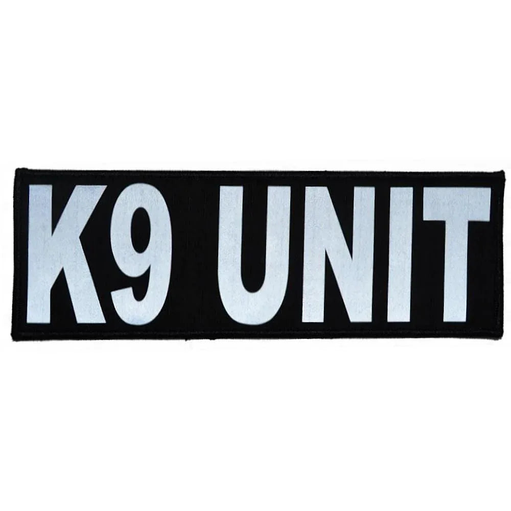 Tactical Gear Junkie Patches Black K9 Unit Reflective - 3x9 Patch