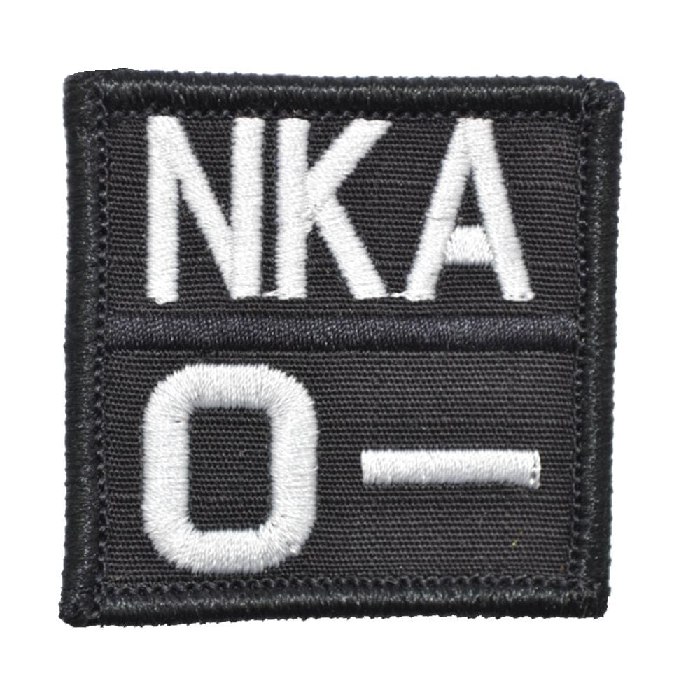 Tactical Gear Junkie Patches Black Blood Type and Allergy - 2x2 Patch
