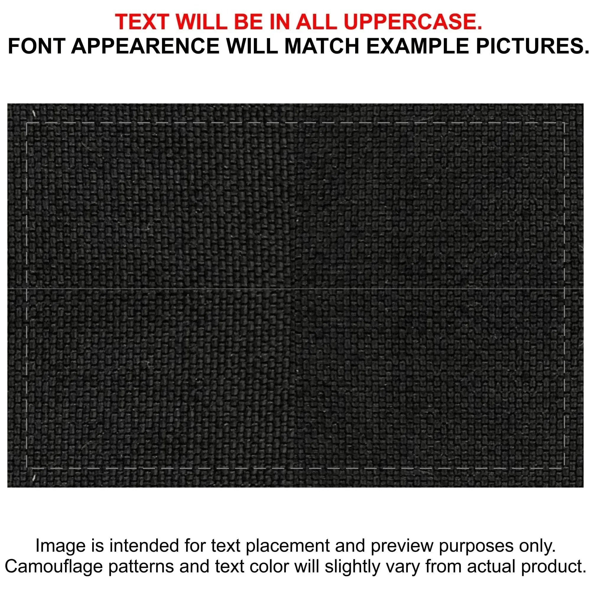 Tactical Gear Junkie Patches Black CORDURA® Custom Heat Press Vinyl - 2x3 CORDURA® Patch