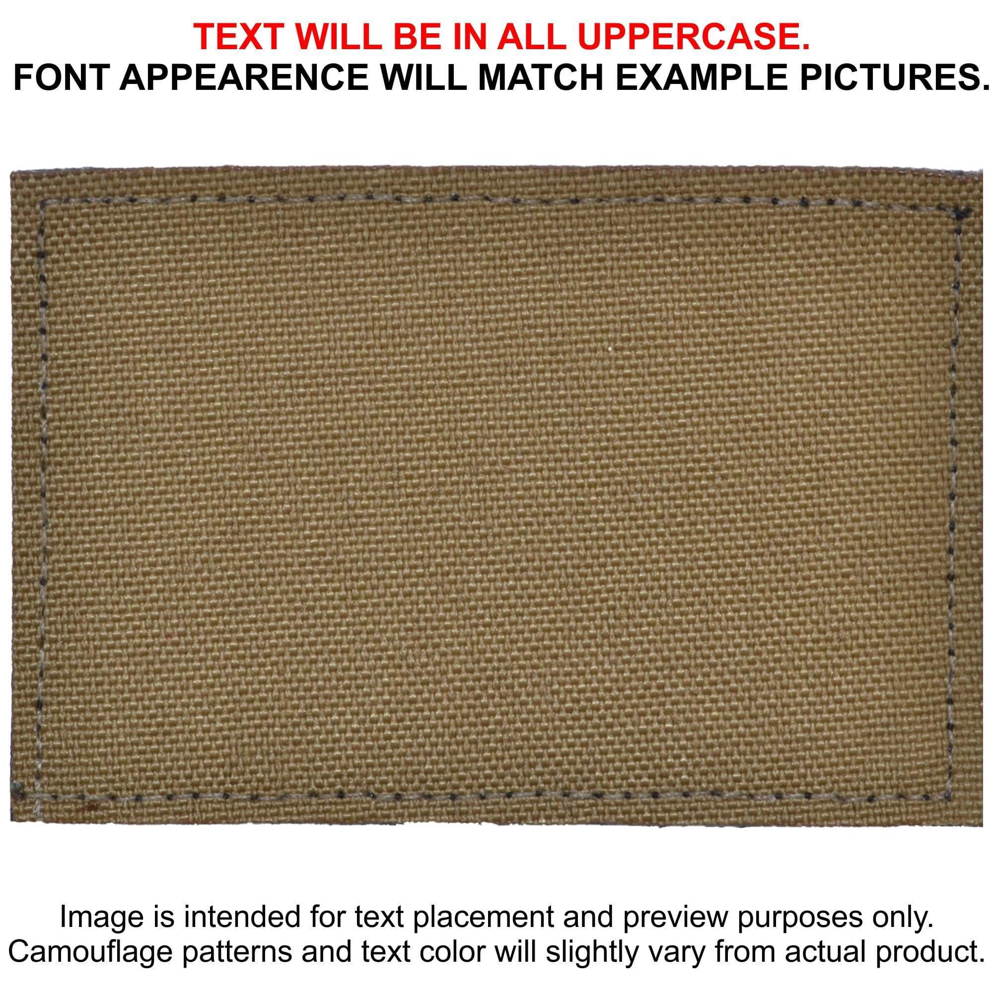 Tactical Gear Junkie Patches Coyote Brown CORDURA® Custom Heat Press Vinyl - 2x3 CORDURA® Patch