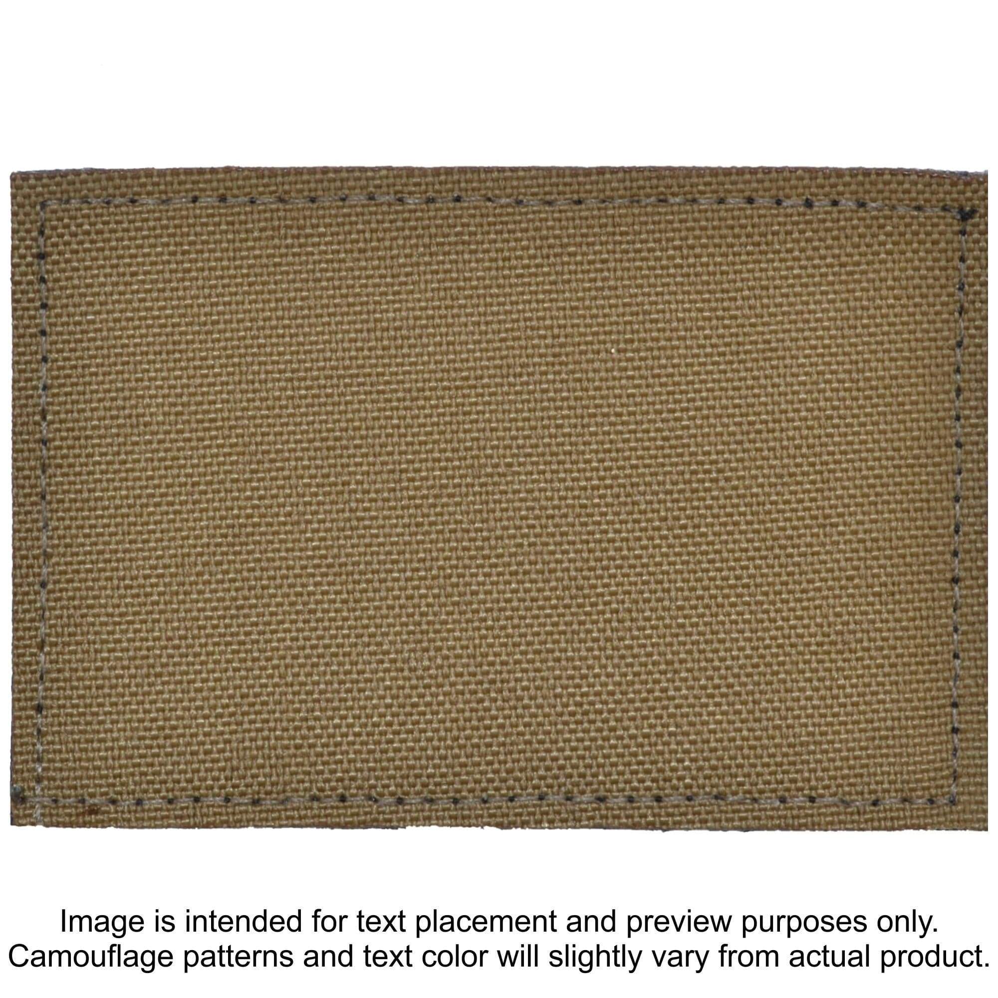 Tactical Gear Junkie Patches Coyote Brown CORDURA® TROOPER Heat Press Vinyl - 2x3 CORDURA® Patch