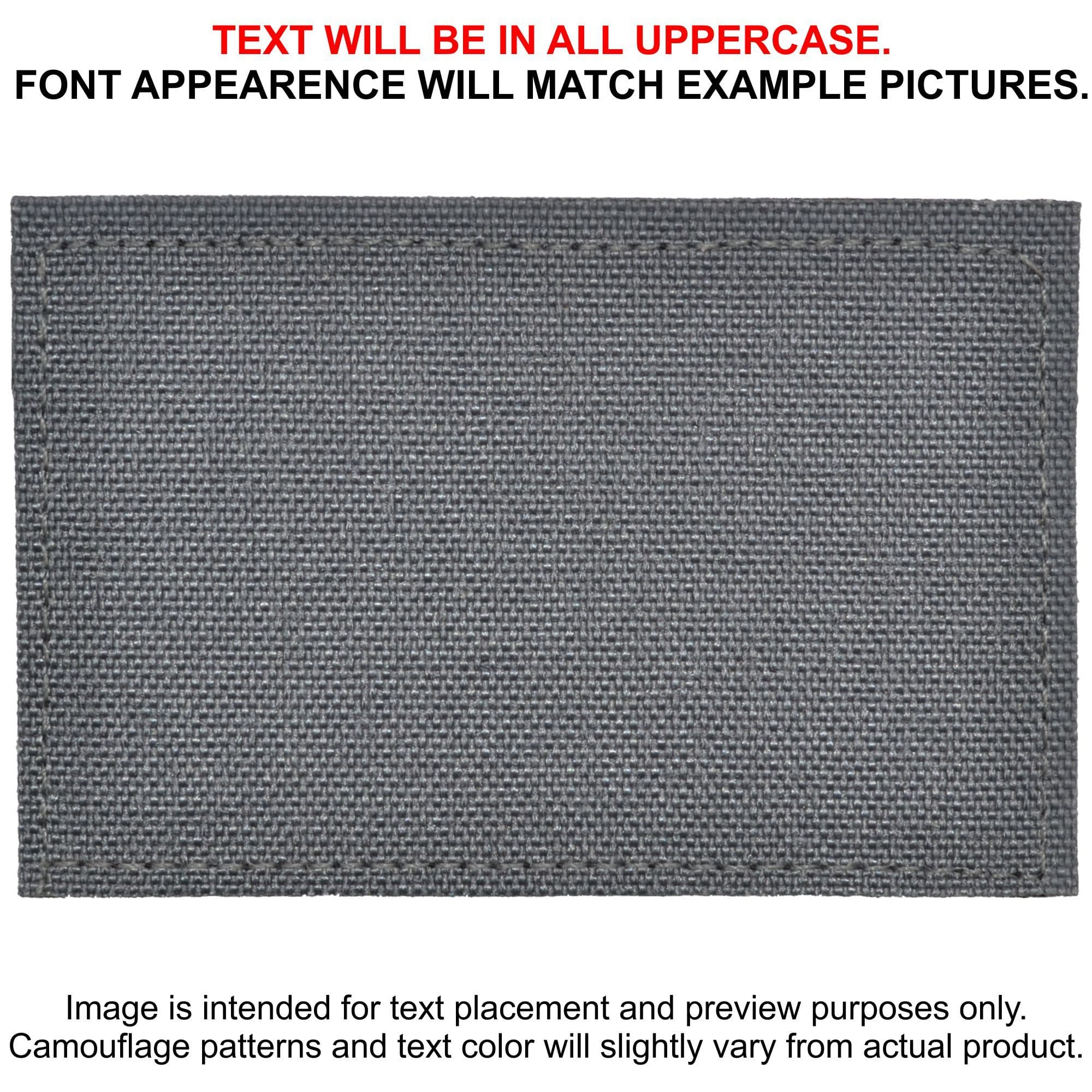 Tactical Gear Junkie Patches Wolf Gray Custom Heat Press Vinyl - 2x3 CORDURA® Patch