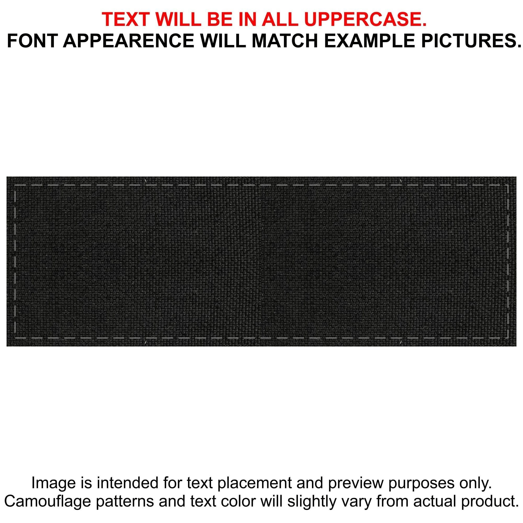 Tactical Gear Junkie Patches Black CORDURA® Custom Heat Press Vinyl - 2x6 CORDURA® Patch