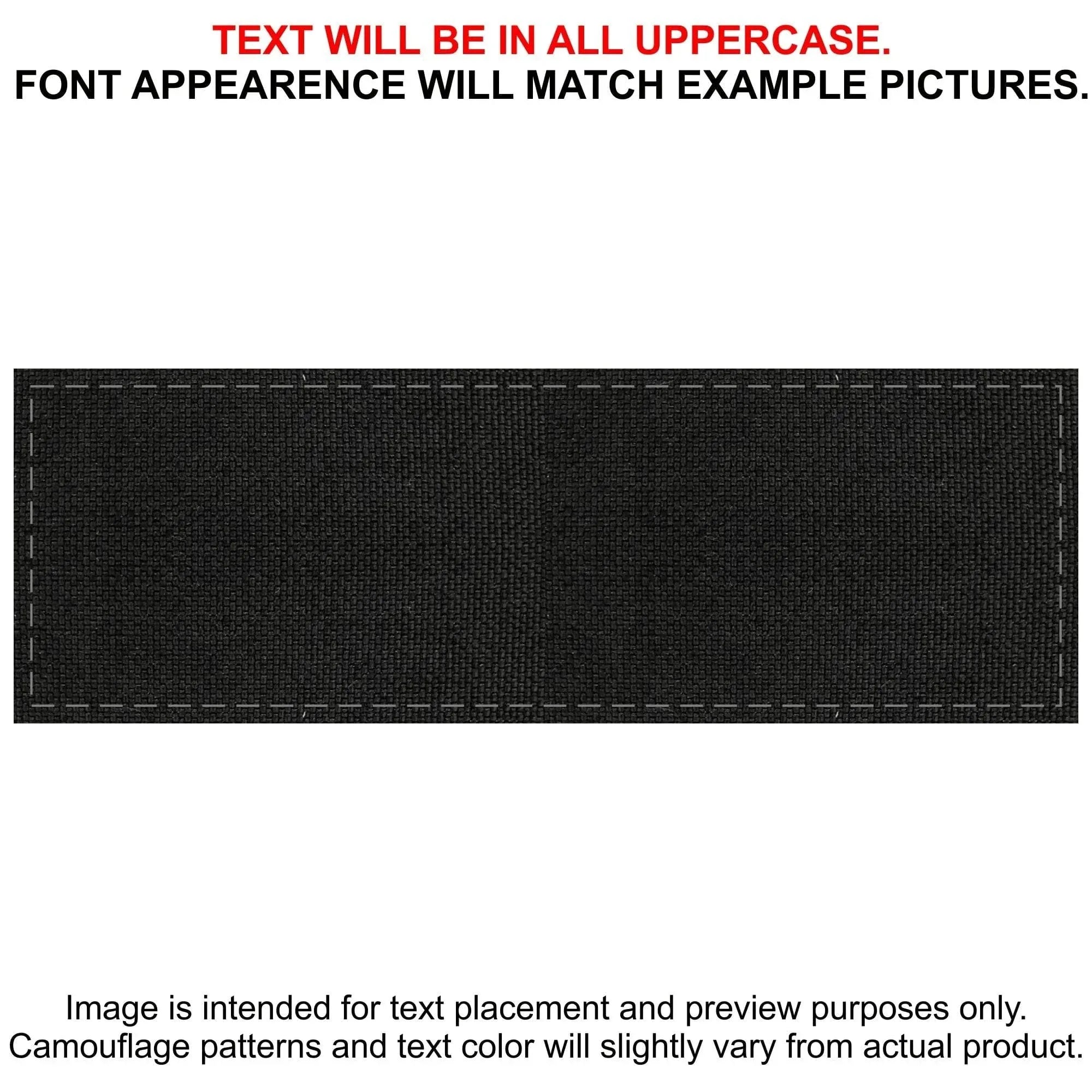 Tactical Gear Junkie Patches Black CORDURA® Custom Heat Press Vinyl - 2x6 CORDURA® Patch