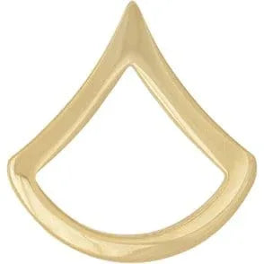 Other Rank PFC No-Shine Dress Metal Rank - Army