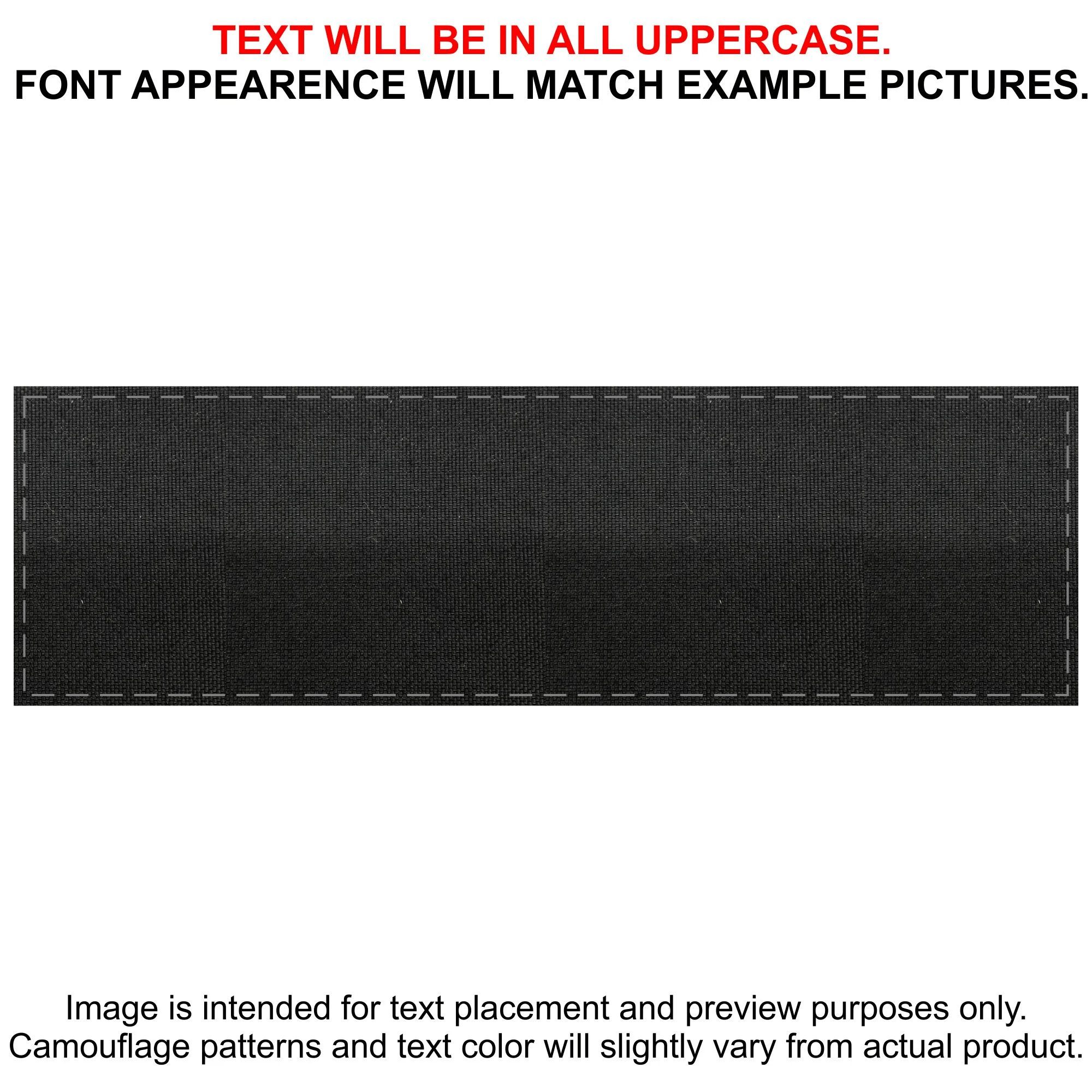 Tactical Gear Junkie Patches Black CORDURA® Custom Heat Press Vinyl - 3x10 CORDURA® Patch