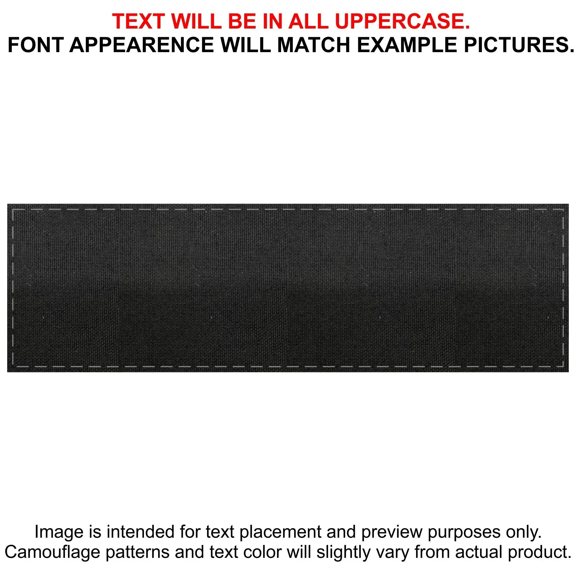 Tactical Gear Junkie Patches Black CORDURA® Custom Heat Press Vinyl - 3x10 CORDURA® Patch