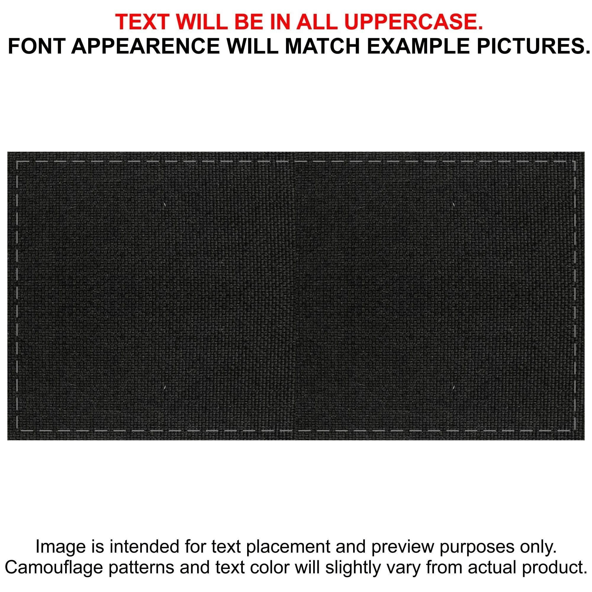 Tactical Gear Junkie Patches Black CORDURA® Custom Heat Press Vinyl - 3x6 CORDURA® Patch