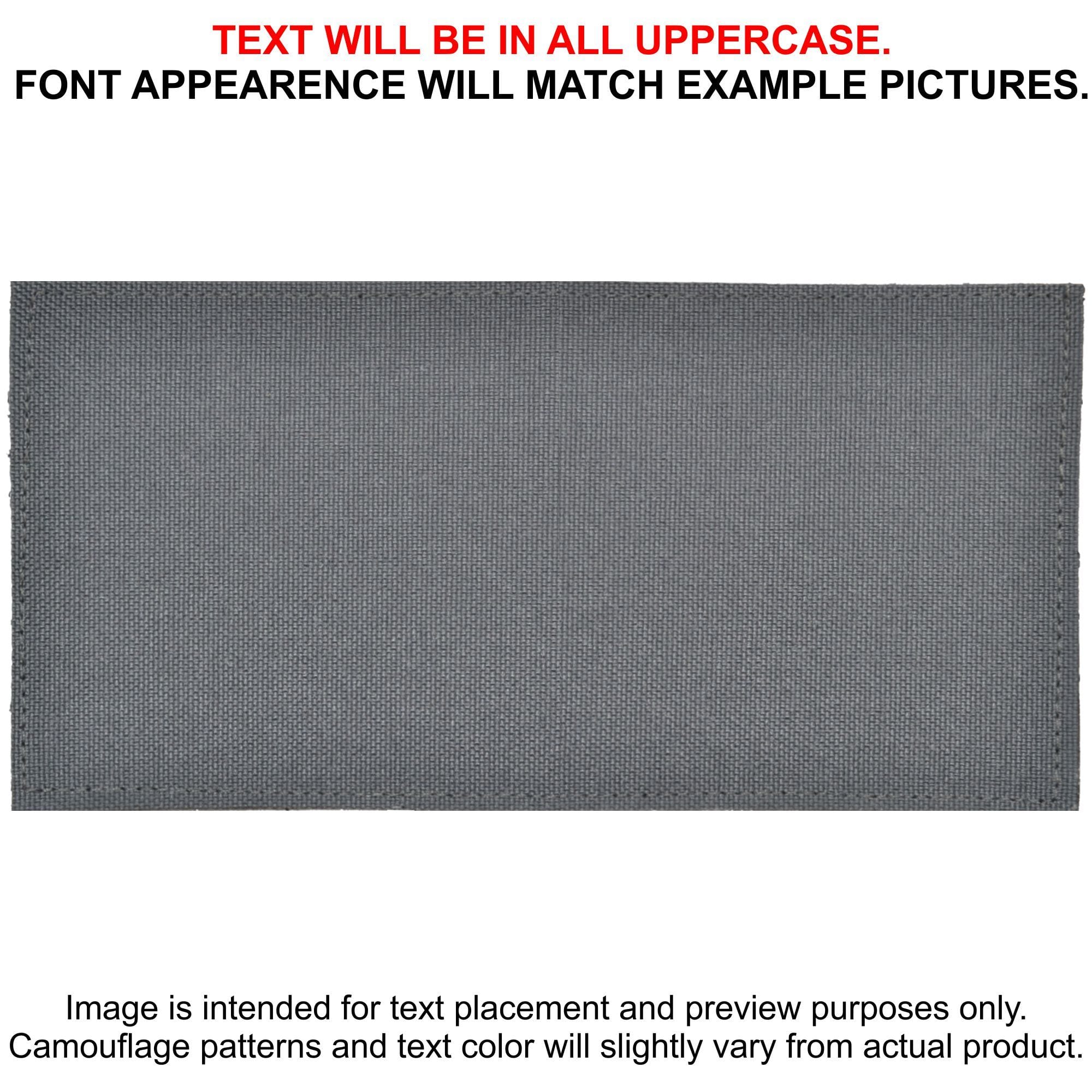 Tactical Gear Junkie Patches Wolf Gray Custom Heat Press Vinyl - 3x6 CORDURA® Patch