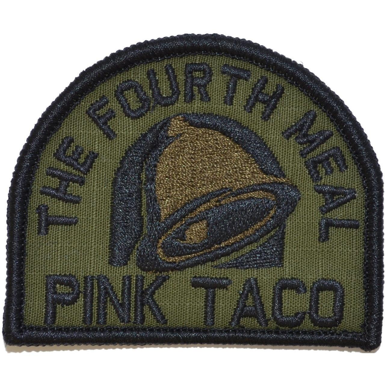 Tactical Gear Junkie Patches Olive Drab Pink Taco - The Fourth Meal - 3 inch Arch Patch