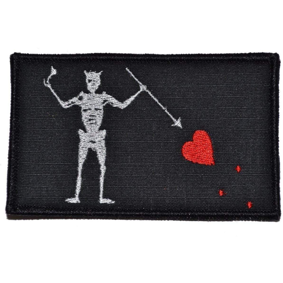 Tactical Gear Junkie Patches Black Edward Teach Blackbeard Pirate Flag - 3.75x2.25 Patch