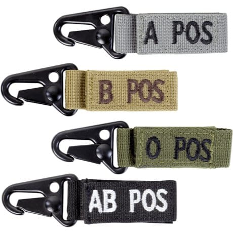 Condor Tactical Gear A POS / Black Condor Blood Type Keychain