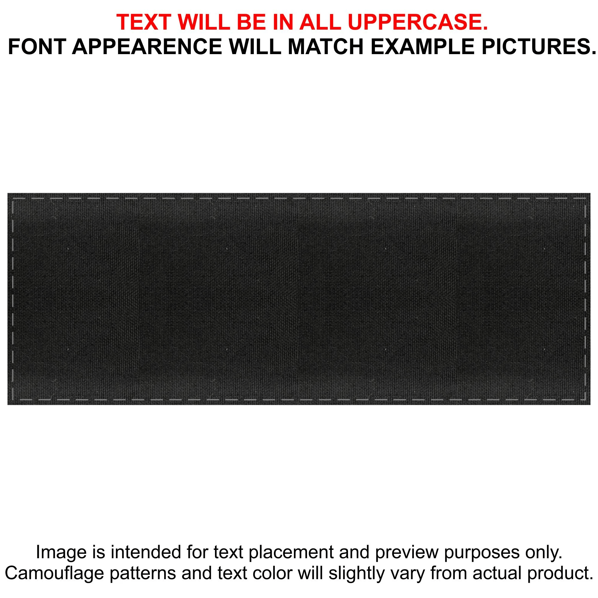 Tactical Gear Junkie Patches Black CORDURA® Custom Heat Press Vinyl - 4x11 CORDURA® Patch