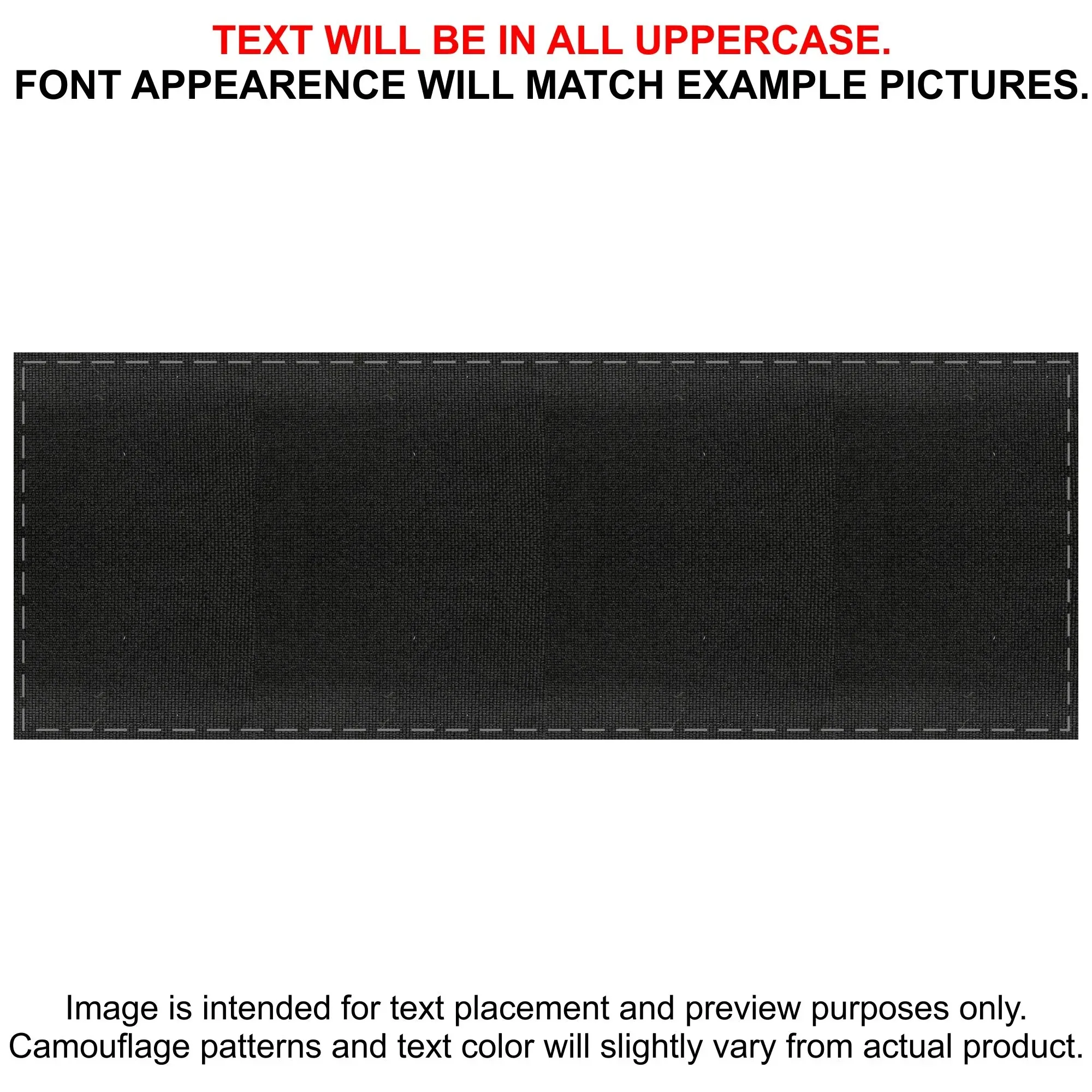 Tactical Gear Junkie Patches Black CORDURA® Custom Heat Press Vinyl - 4x11 CORDURA® Patch