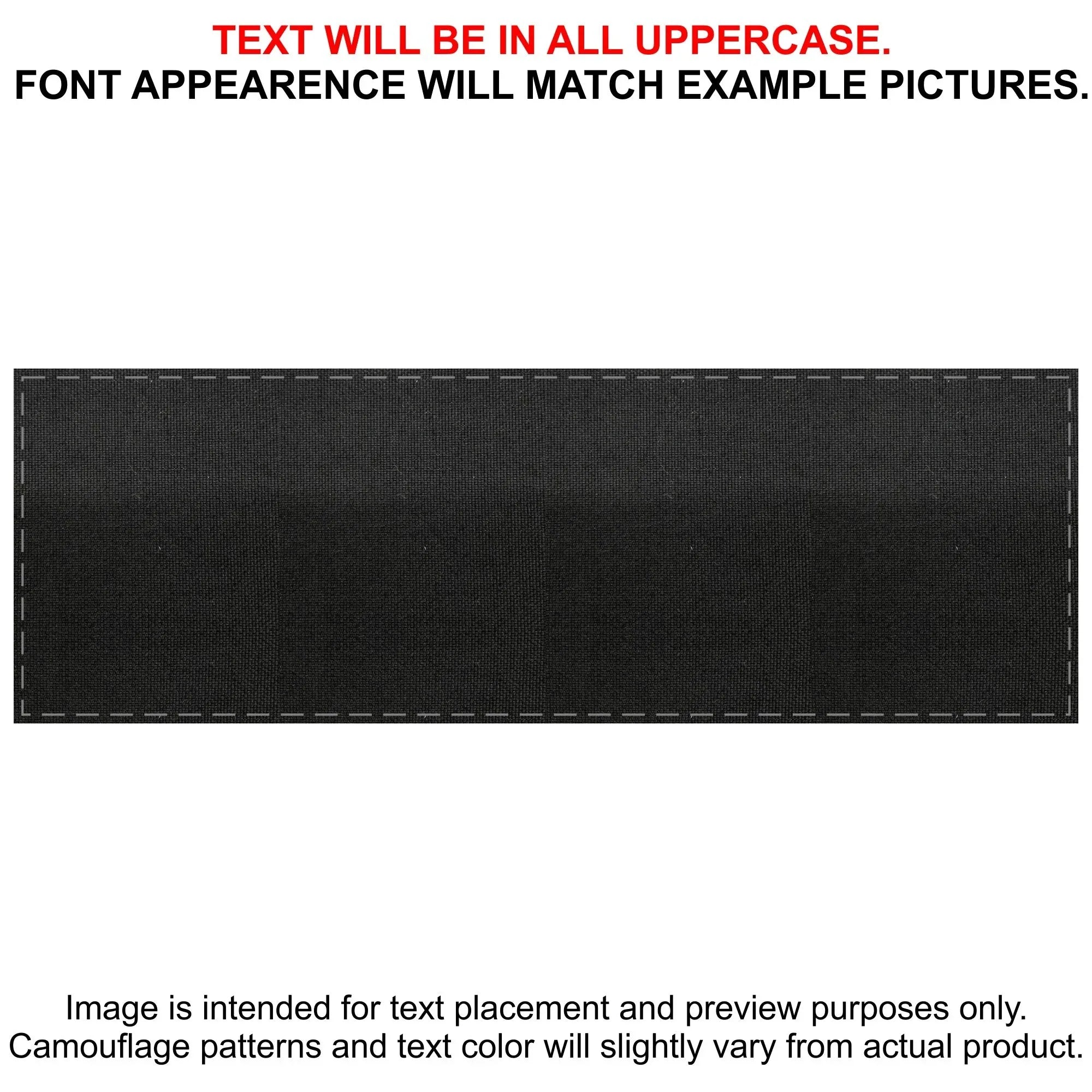 Tactical Gear Junkie Patches Black CORDURA® Custom Heat Press Vinyl - 4x12 CORDURA® Patch