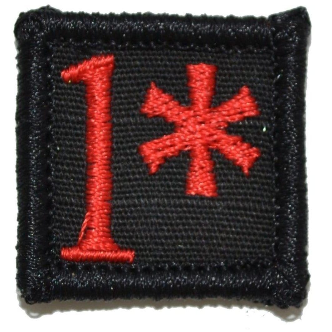 Tactical Gear Junkie Patches Black w/ Red 1* One Ass to Risk - 1x1 Patch