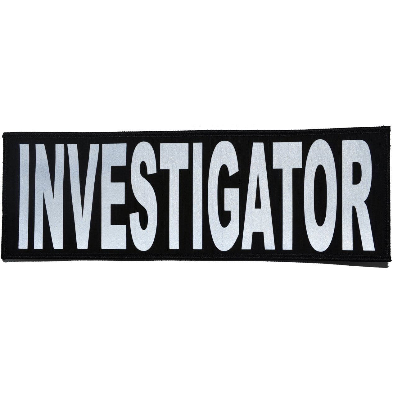 Tactical Gear Junkie Patches Black Investigator Reflective - 4x12 Patch